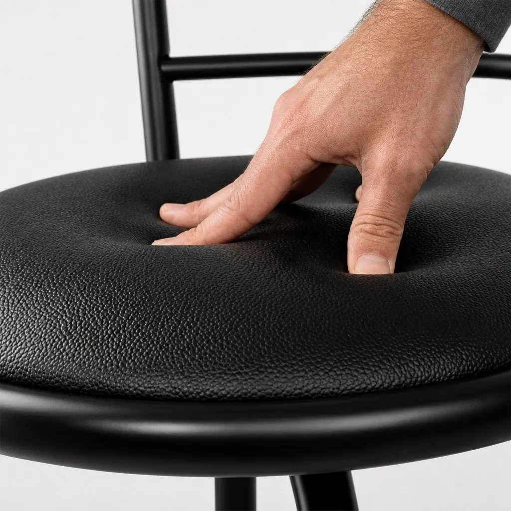 Bar Stools Swivel Padded Black x2 Modern Kitchen Dining Seating Chairs Set
