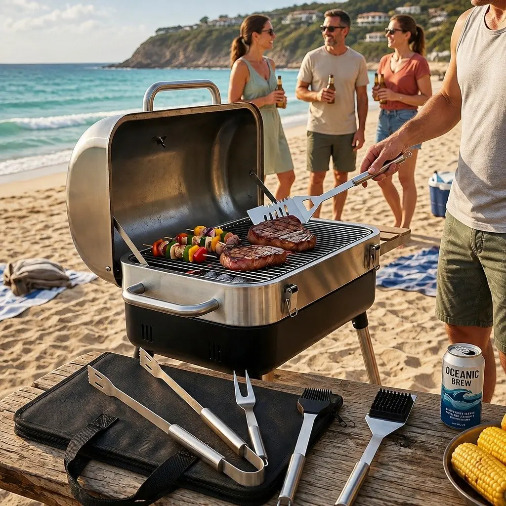 29 Piece BBQ Tool Set Stainless Steel Grill Utensils Kit Outdoor Cooking