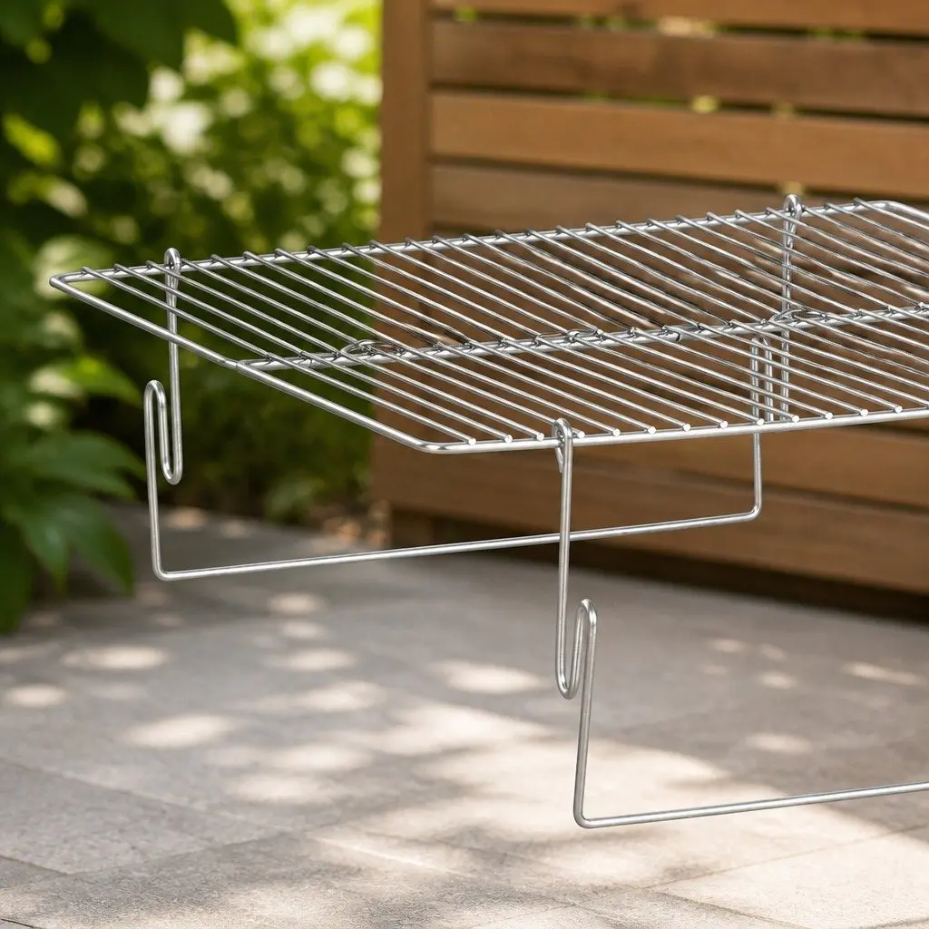 Folding Charcoal BBQ Grill 2-in-1 Portable Fire Pit Compact Lightweight