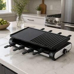 Electric BBQ Grill 1400W Smokeless Indoor Outdoor Cooking 7 Pans Heat Control