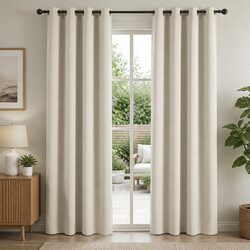 Friendly Beige Blockout Curtains - 2 Panels 132x213cm