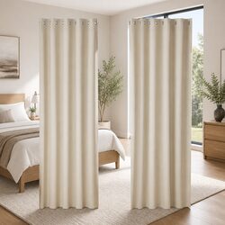 Friendly Blockout Curtains Eyelet 180x213cm Beige
