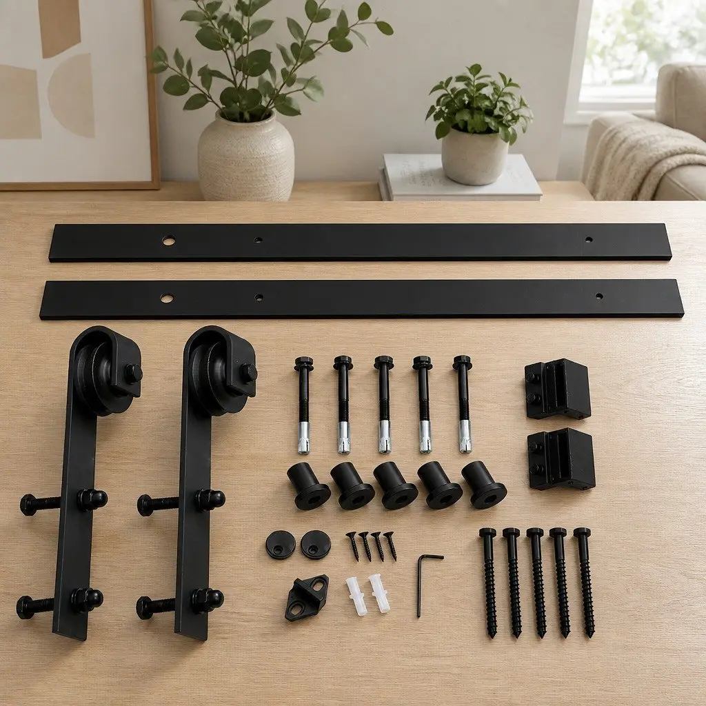 Sliding Barn Door Track Kit 2M Hardware Set Single Door Rail Antique Classic