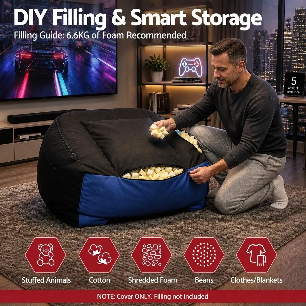 Gaming Bean Bag Chair Cover for Leisure Time