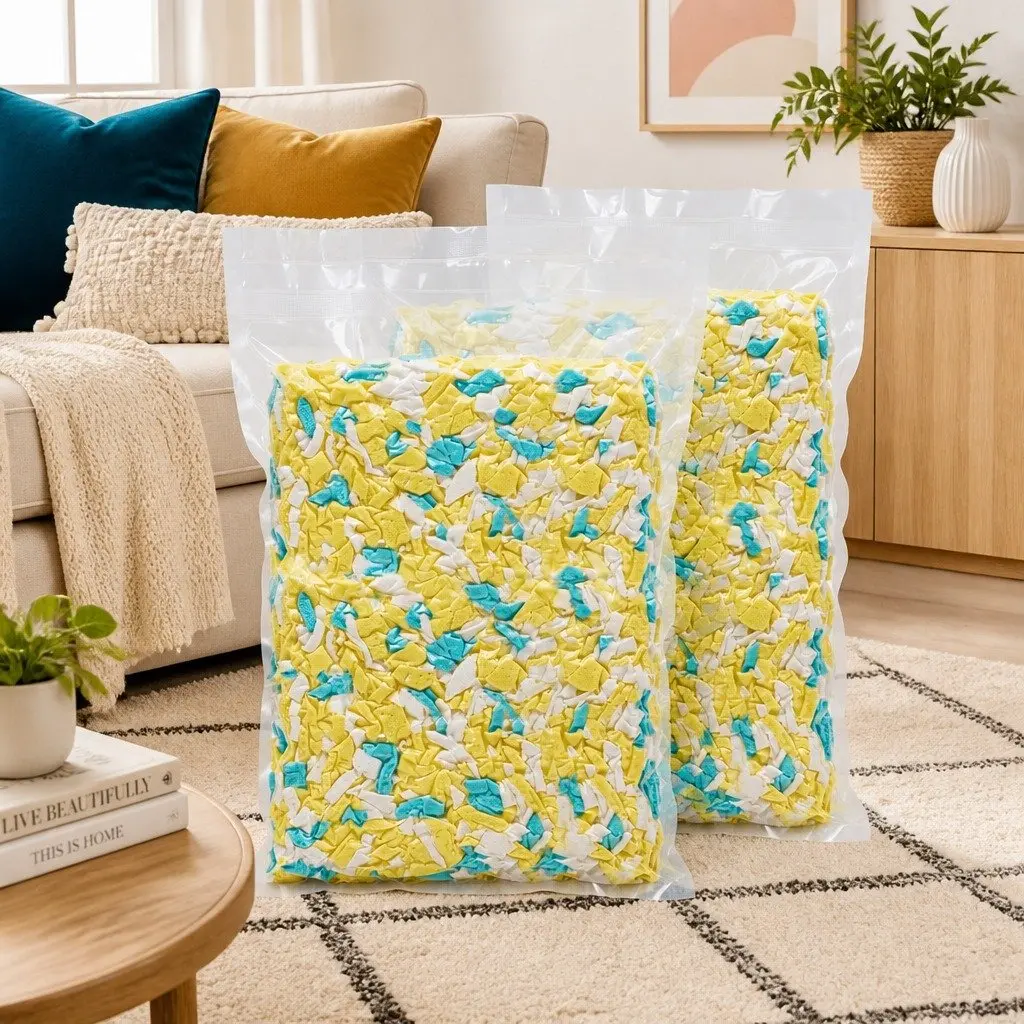 Bean Bag Filler 10lbs Shredded Memory Foam Filling High Density Soft Stuffing