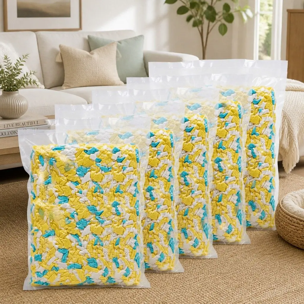 Shredded Memory Foam Bean Bag Filler 25lbs Refill Cushion Pillow Dog Bed