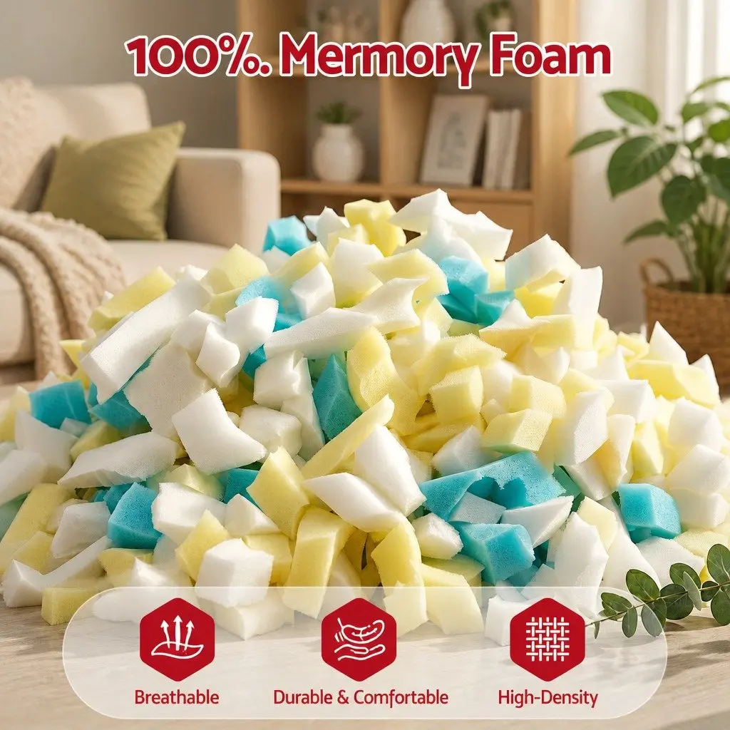 Bean Bag Filler Shredded Memory Foam High Density 5lbs