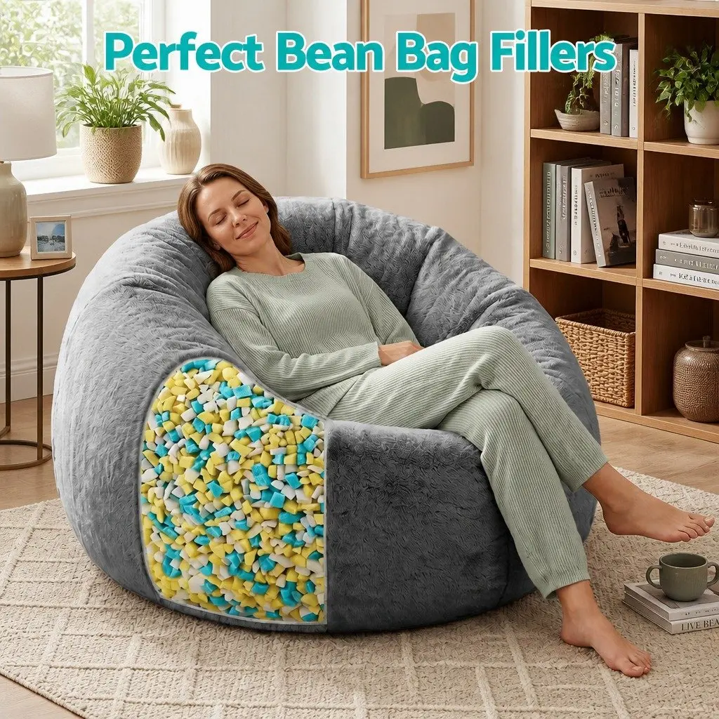 Bean Bag Filler Shredded Memory Foam High Density 5lbs