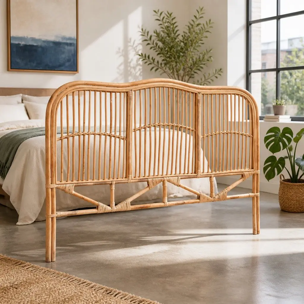 Rattan Queen Bed Headboard