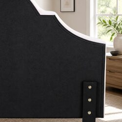 Your New Favorite: Beige Velvet Queen Headboard