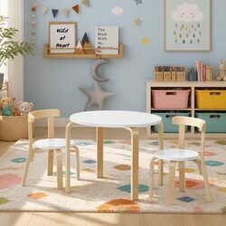 Kids Table and Chairs Set 3-Piece Activity Desk Play Study Furniture for