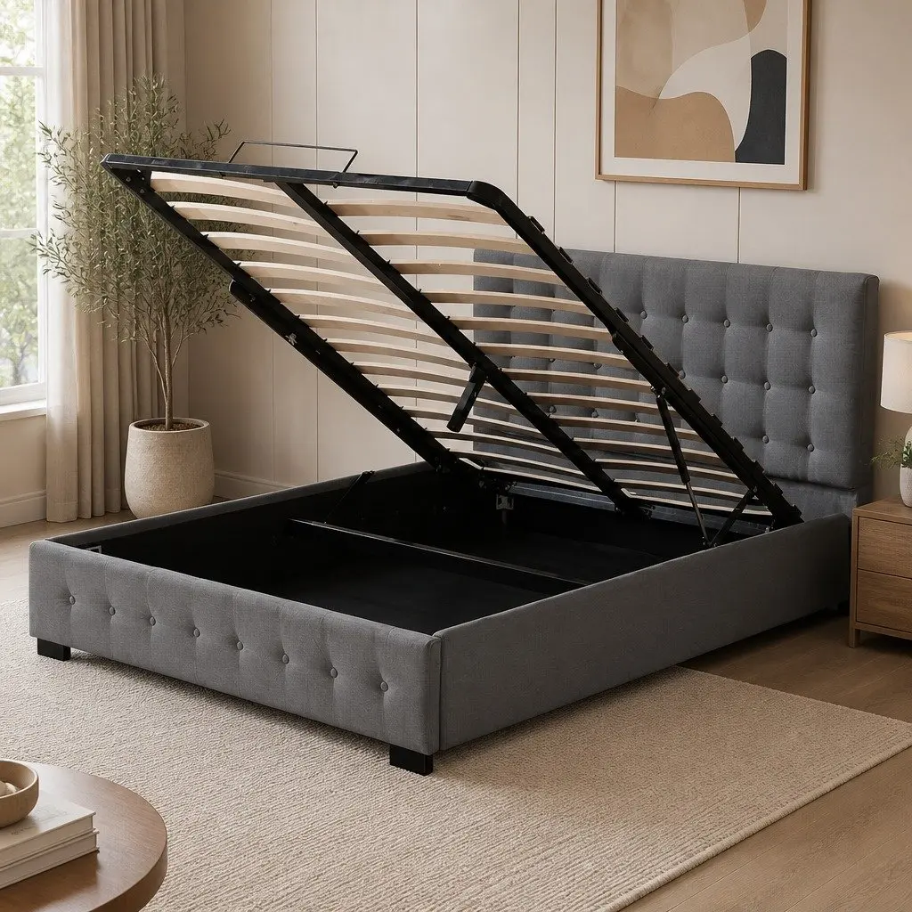 Queen Bed Frame with Ample Storage