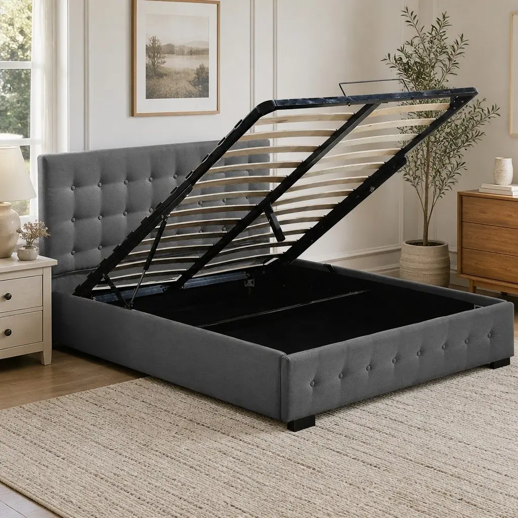 Queen Bed Frame with Ample Storage