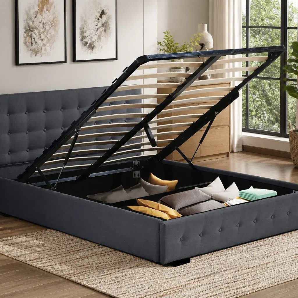 Queen Bed Frame with Ample Storage