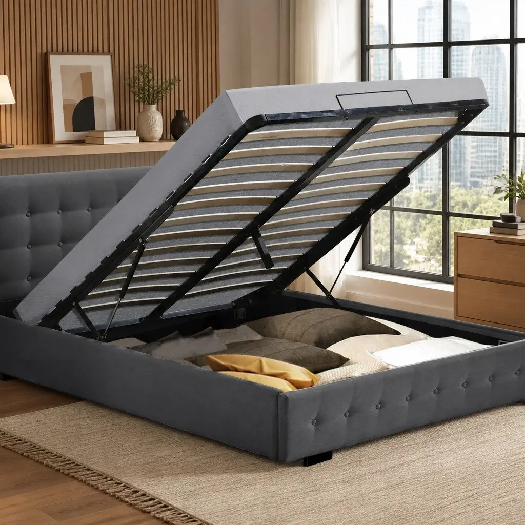 Queen Bed Frame with Ample Storage