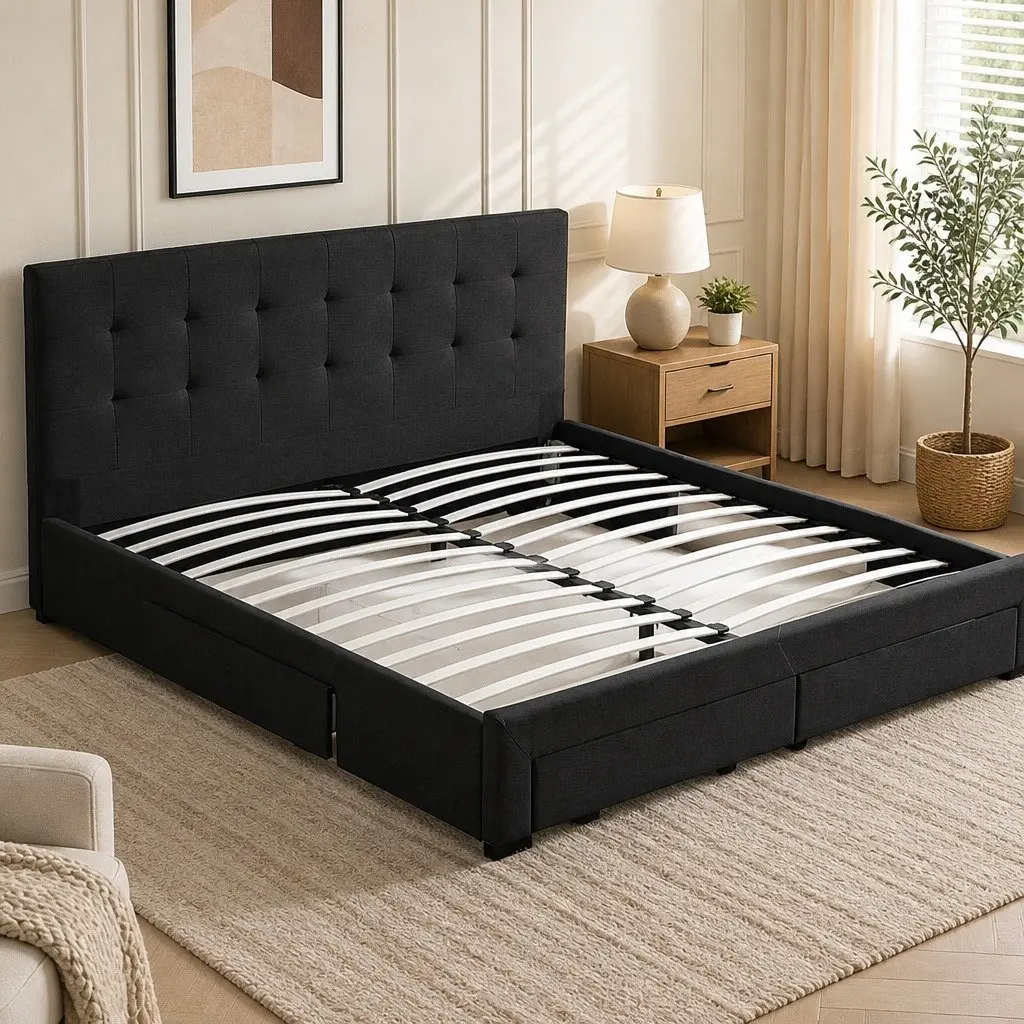 Queen Bed Frame with Storage