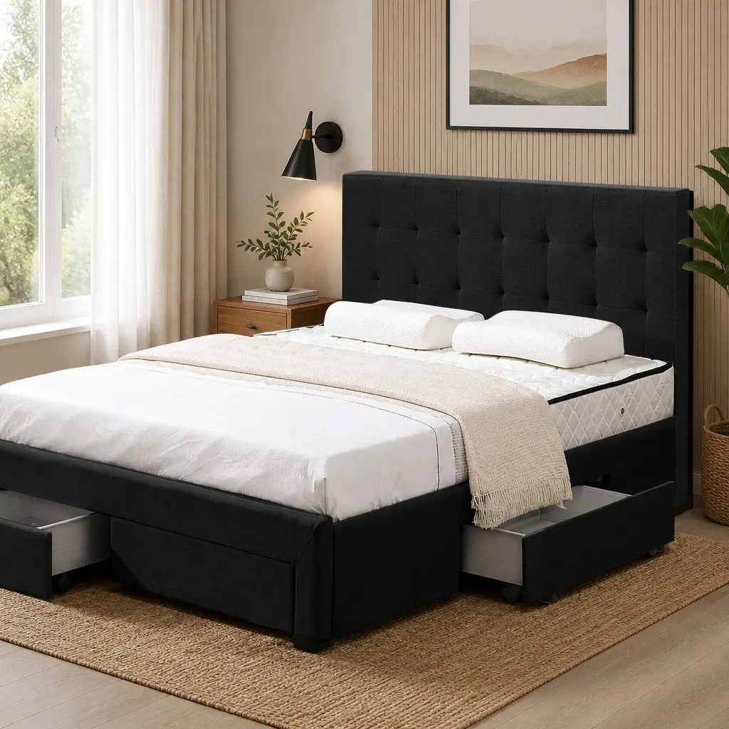 Queen Bed Frame with Storage