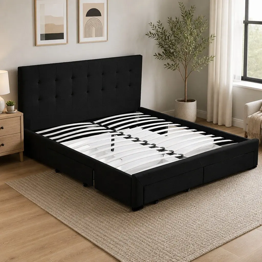 Queen Bed Frame with Storage