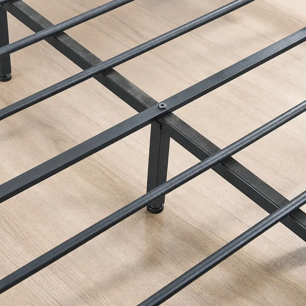 Double Bed Frame Steel Slats Support Double Size