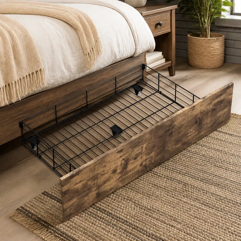 Queen Bed Frame with Storage Solutions
