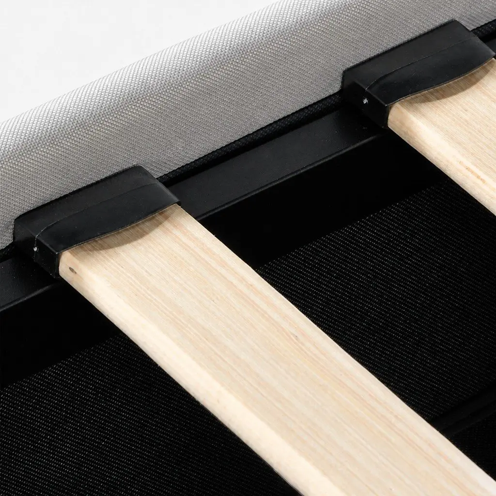 Queen Size Bed Frame with RGB LED Lighting and Storage Drawers
