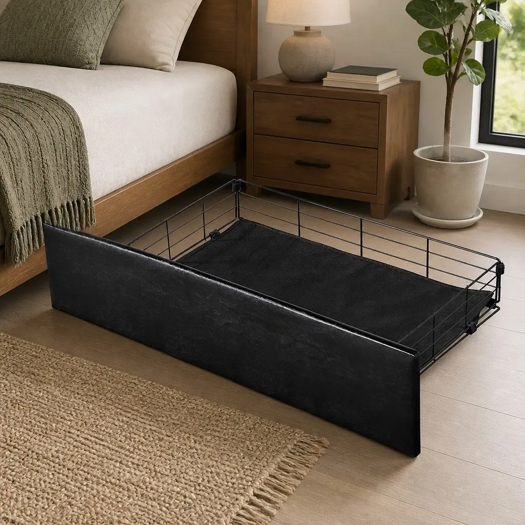 Queen Bed Frame with Storage and USB Access