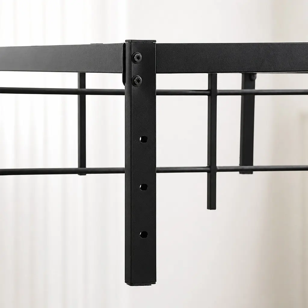 Metal Bed Frame Heavy Duty Storage Foundation Full Size Platform Slat Support