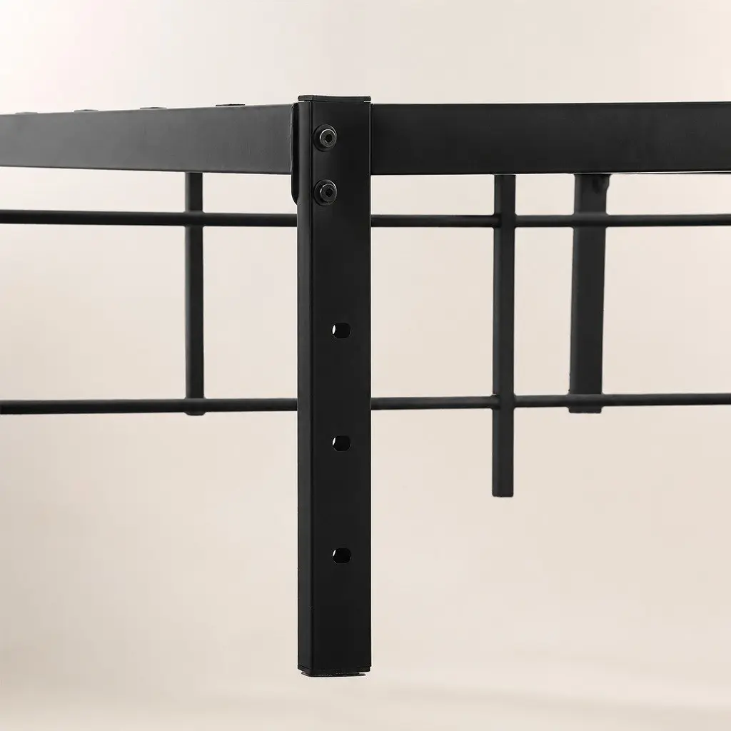 Metal Bed Frame Heavy Duty Full Size Elevated Platform with Storage Space
