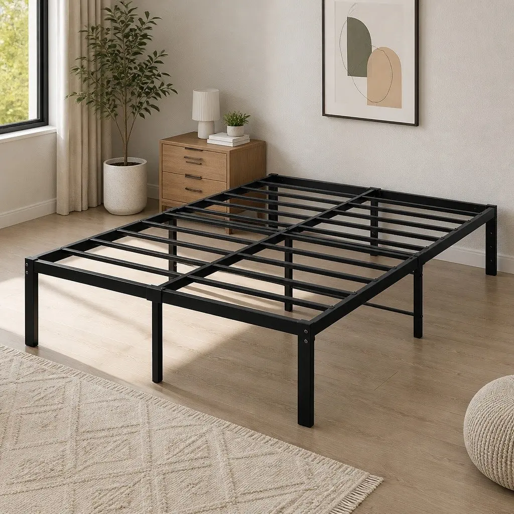 Metal Bed Frame with Ample Storage