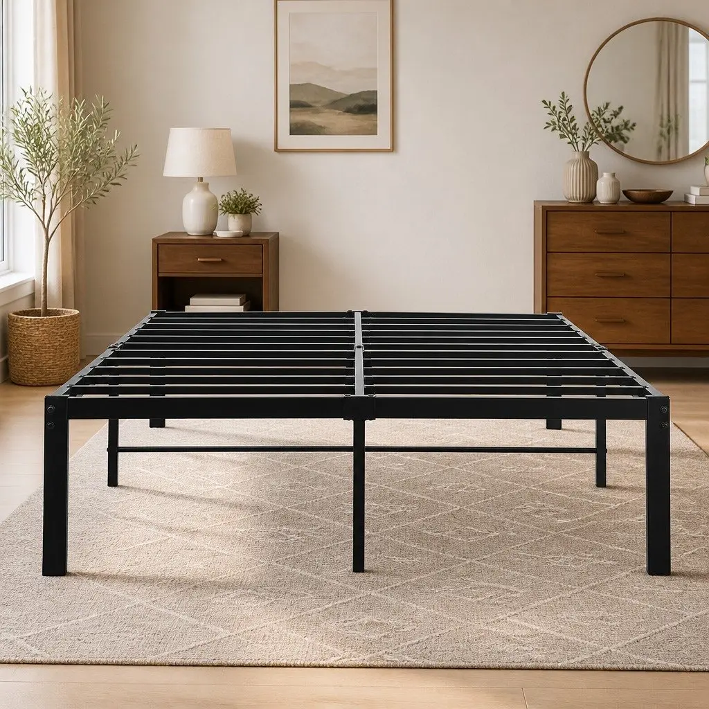 Metal Bed Frame with Ample Storage