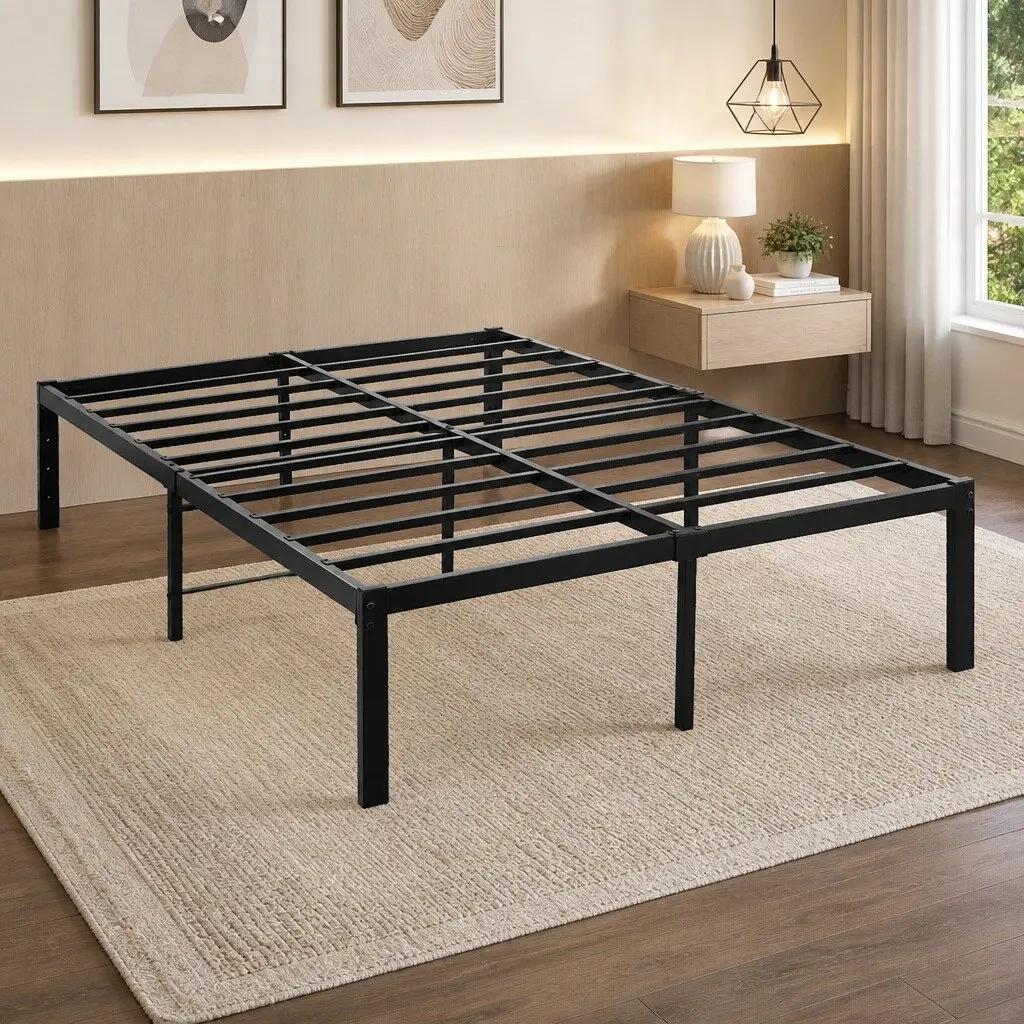 Metal Bed Frame with Ample Storage