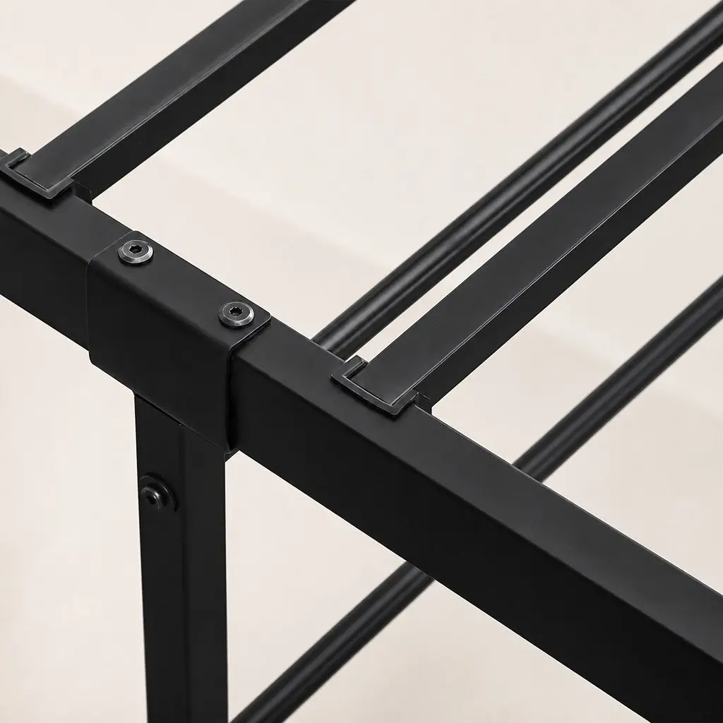 Metal Bed Frame Heavy Duty Full Size Elevated Platform with Storage Space