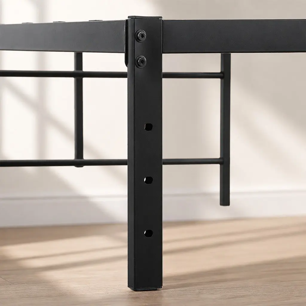 Metal Bed Frame Heavy Duty Full Size Elevated Platform with Storage Space