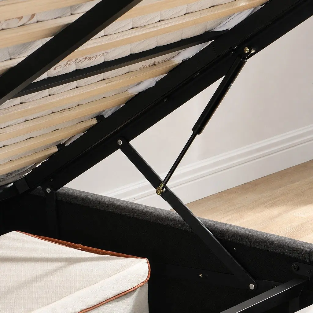 King Bed Frame with Storage and USB Charging