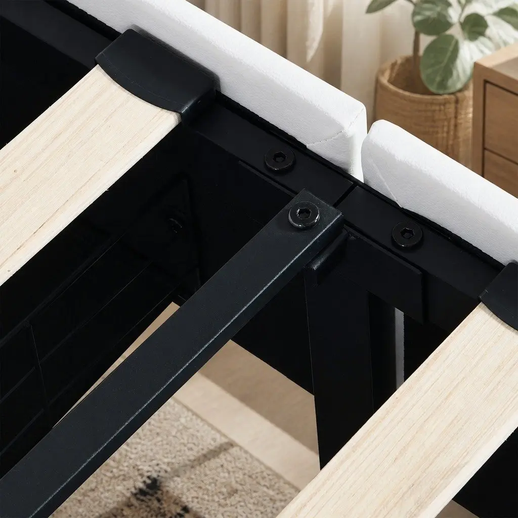 King Bed Frame with USB Charging Ports
