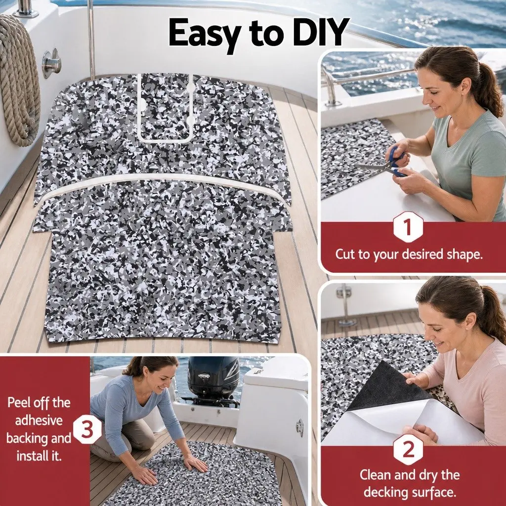EVA Foam Boat Flooring Mat Anti-Slip 240x90cm