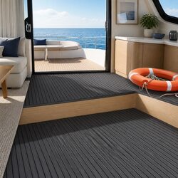 EVA Foam Boat Flooring Mat Decking Sheet 240x90cm Dark Grey Anti-Slip Marine