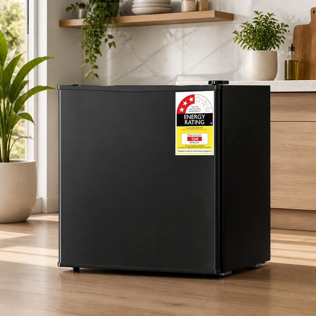 48L Bar Fridge Portable Compact Black Beverage Cooler Indoor Outdoor Travel