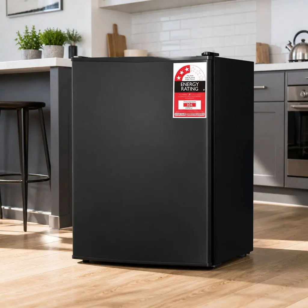 70L Portable Bar Fridge Black Compact Mini Cooler for Home Office