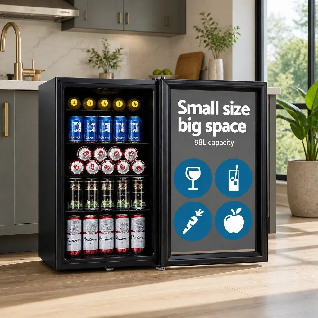98L Compact Bar Fridge for Home and Office