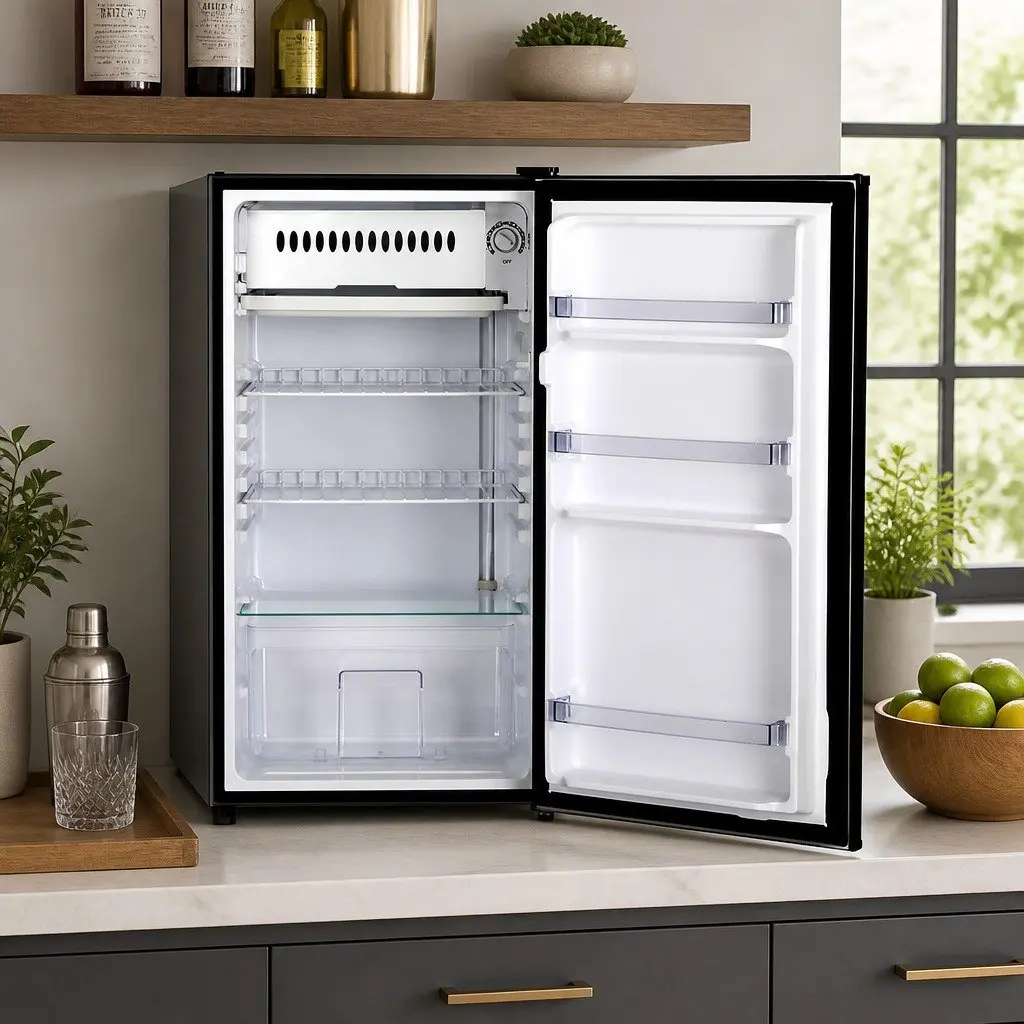 95L Portable Bar Fridge Black Compact Cooler Adjustable Temperature