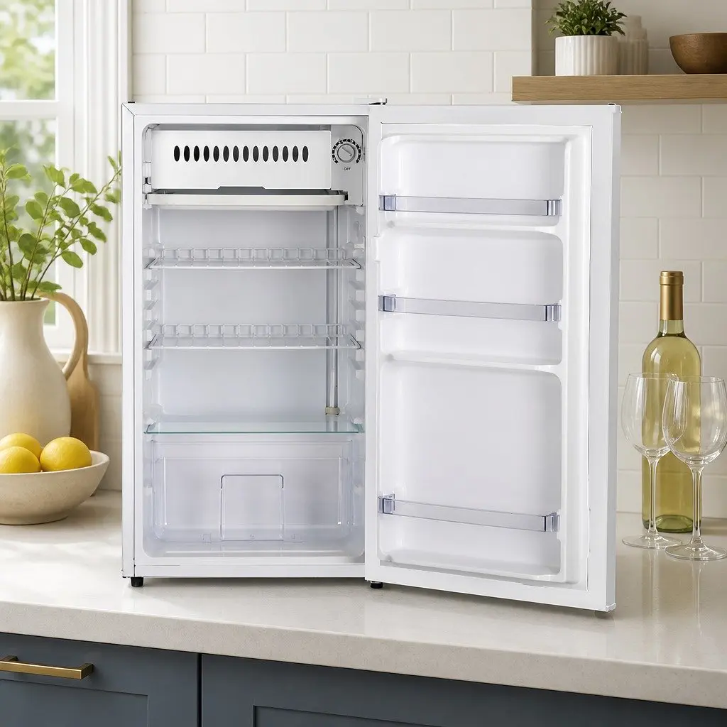 Bar Fridge Portable Compact 95L White Cooler with Twin Temperature Zones
