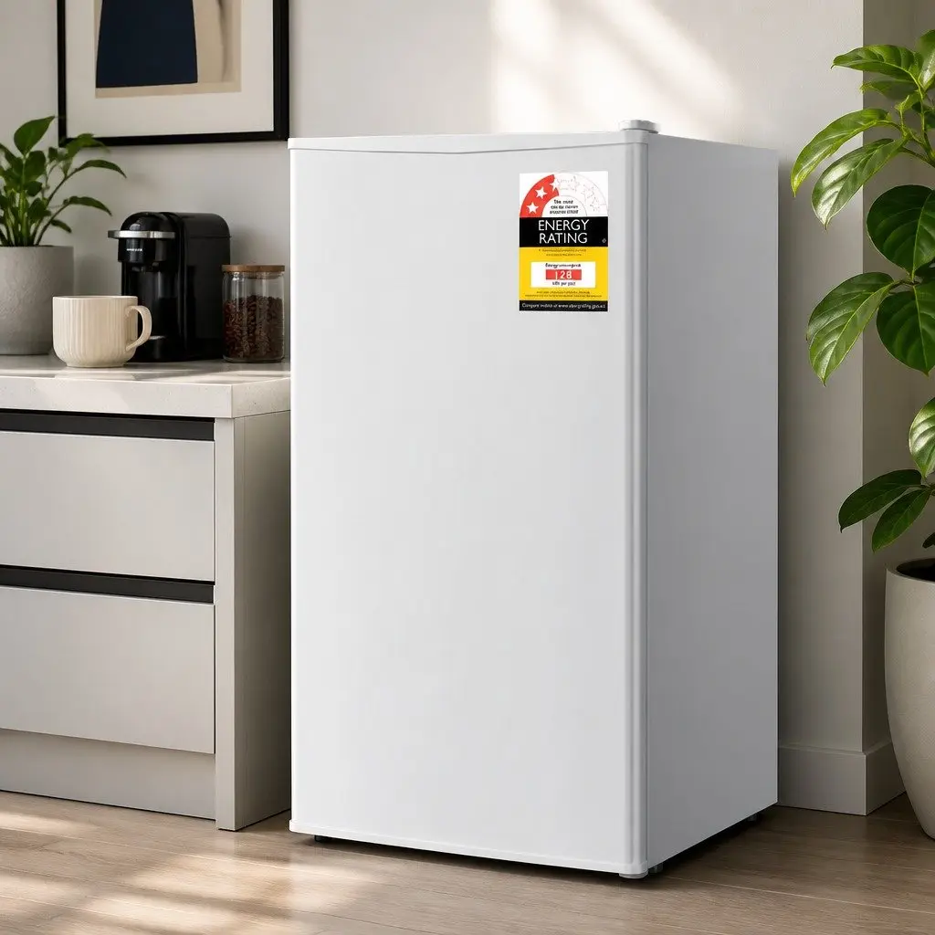 Bar Fridge Portable Compact 95L White Cooler with Twin Temperature Zones