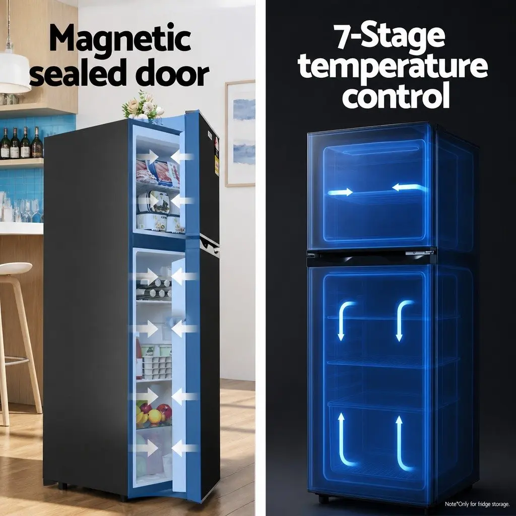 122L Two-Door Mini Fridge