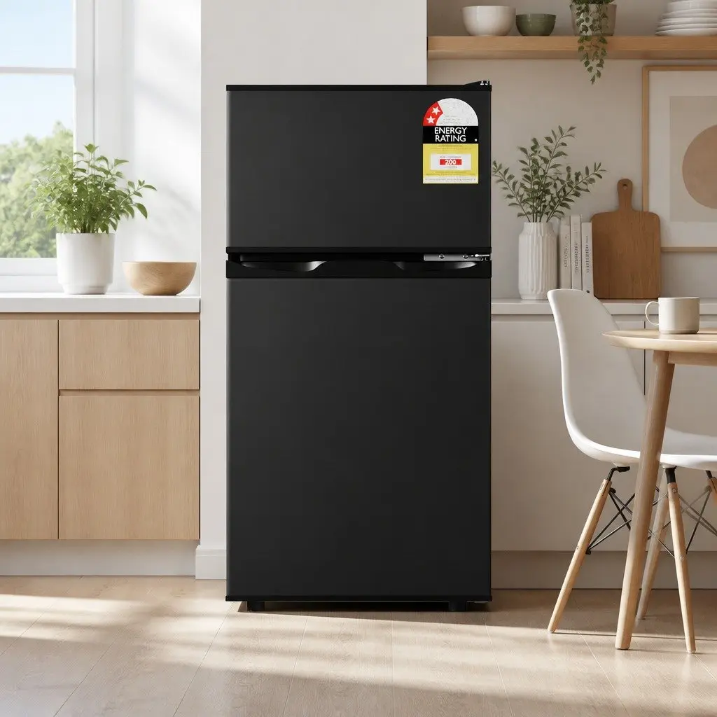Mini Freezer Bar Fridge 85L Compact Cooling Appliance Twin Temperature Zones Black