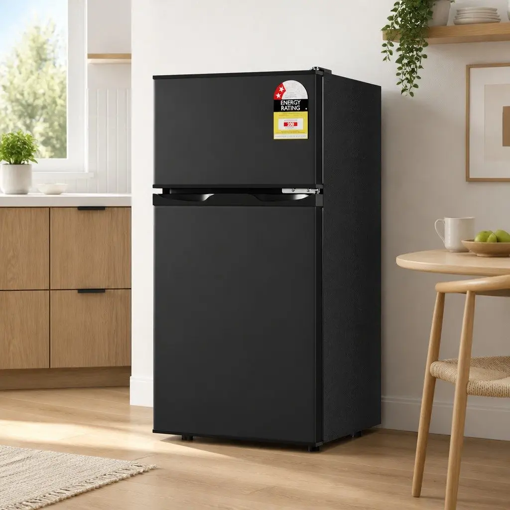 Mini Freezer Bar Fridge 85L Compact Cooling Appliance Twin Temperature Zones Black