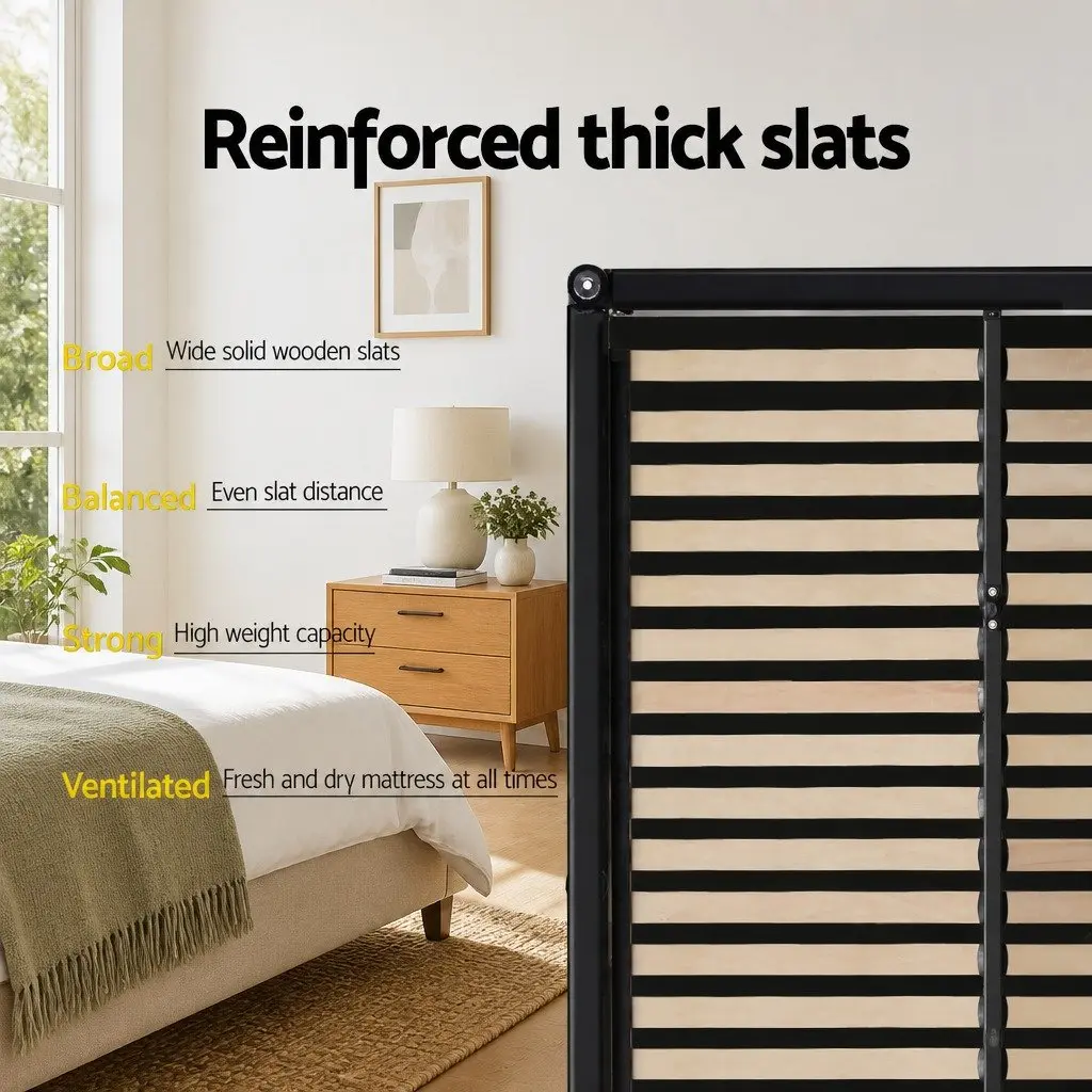 Grey Queen Gas Lift Bed Frame