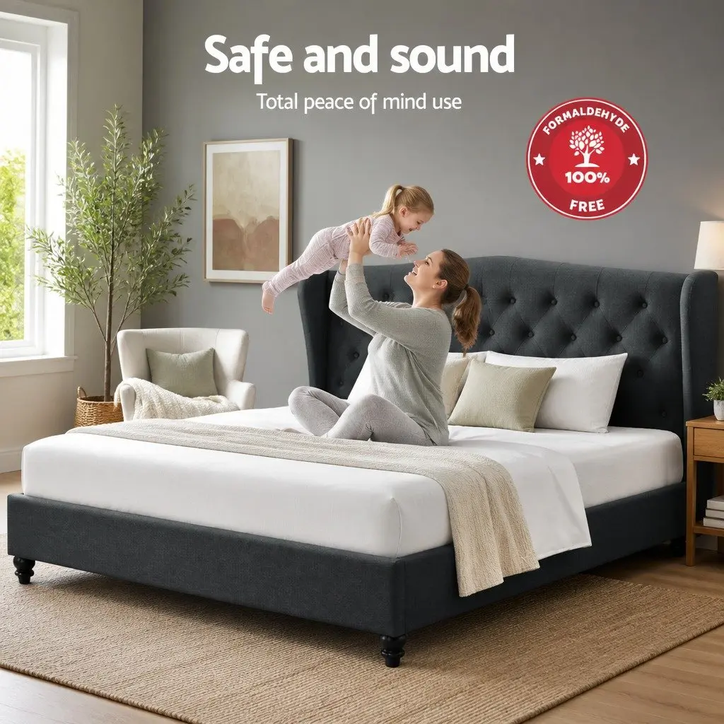 Queen Bed Frame with a Touch of Elegance