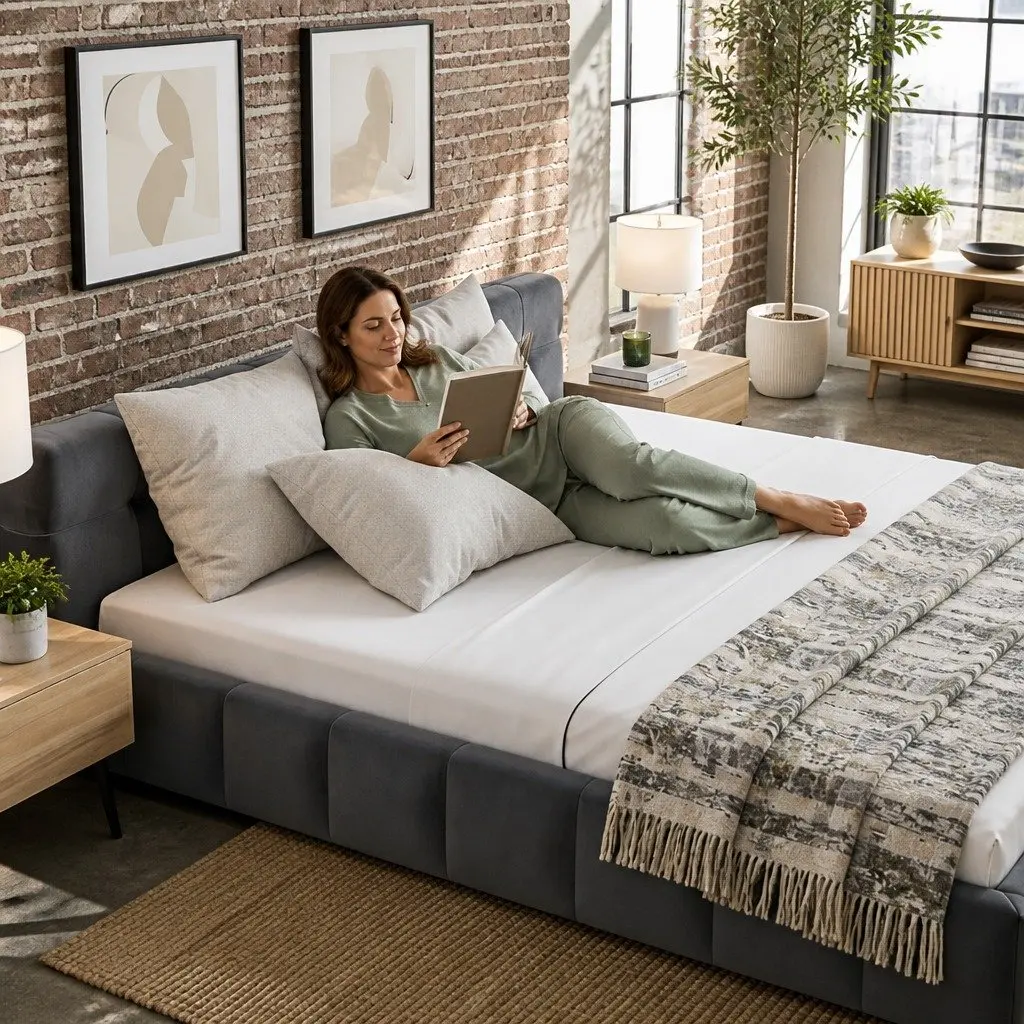 King Size Bed Frame in Grey Velvet
