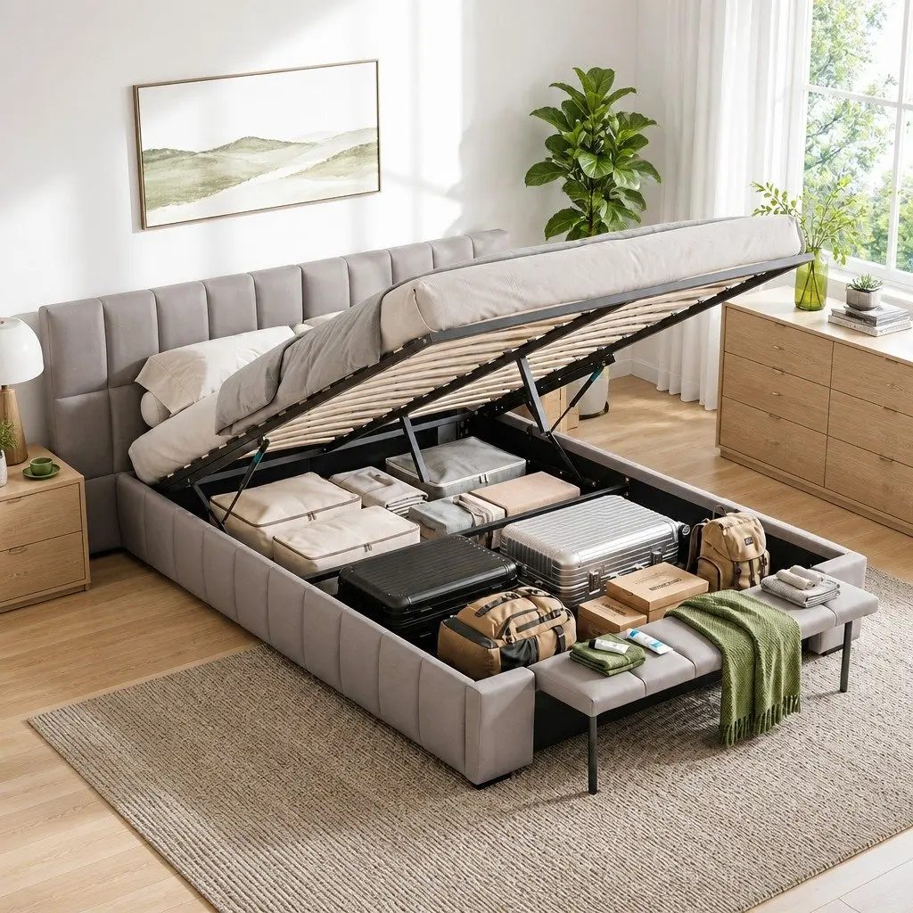 Queen Bed Frame with Ample Storage Space